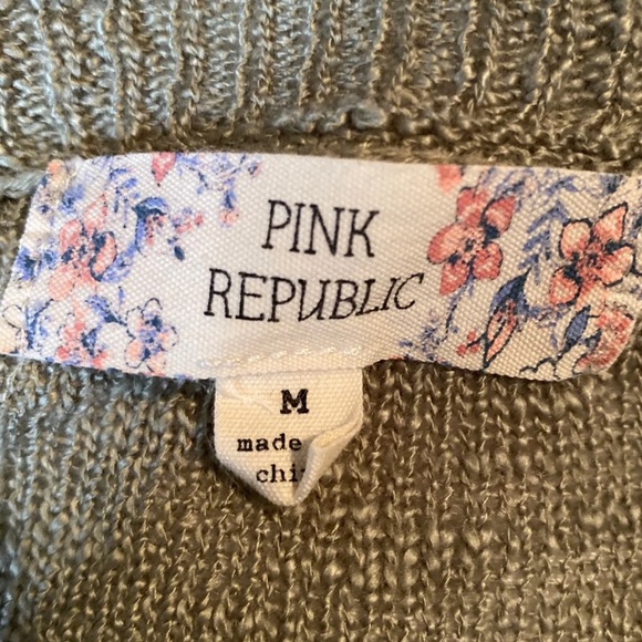 Pink Republic green open front cardigan Medium - Picture 7 of 8